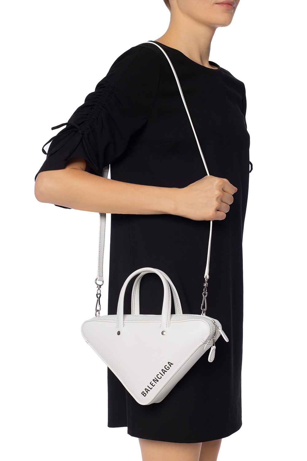 Balenciaga white hot sale triangle bag